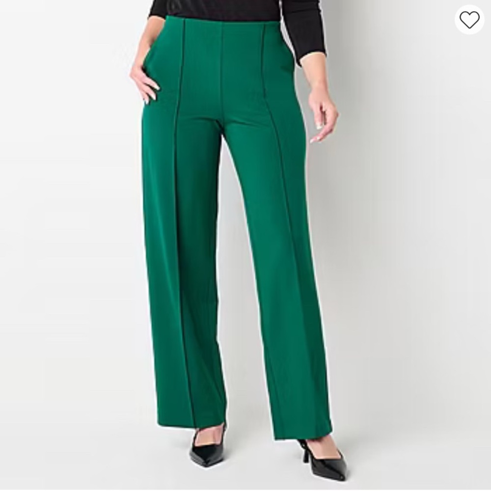 Liz Claiborne Green Wide-Leg Pants
